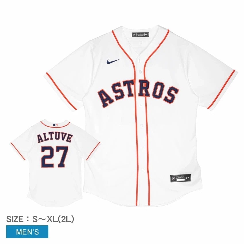 OFFICIAL REPLICA JERSEY T770-HUWH-HU7-A27 メンズ ウエア トップス ホセアルトゥーベ ヒューストンアストロズ MLB メジャーリーグ