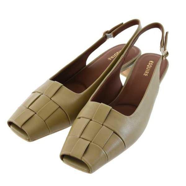 [] 女性メッシュ編みスリングバックサンダル 4CM(EQFMST971KH) [P003814581]