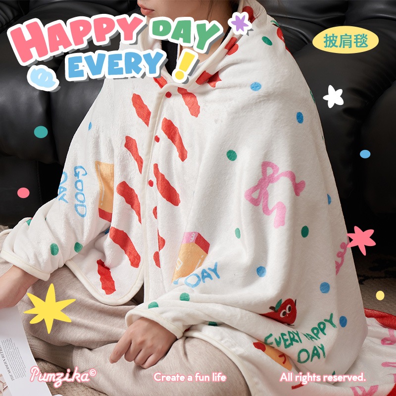 遊園地 クリスマス ストライプ バックル ショール ブランケット ポンチョ ポンチョ オフィス お昼寝ブランケット