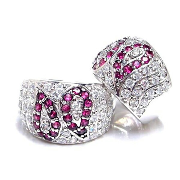 ロイヤルドロップジュエルリング（レッドパープルxクリア）11号-19号 指輪 シルバー925 刻印あり プレゼント 男性 女性 本物の銀 親指 人差し指 中指 薬指 小指 sr00000815-xx