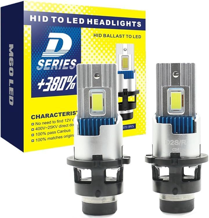 LEDヘッドライト D2S D2R 共用 爆光 9600lm ホワイト 6500K 車検対応 HIDをLED化 ポン付け 左右セット