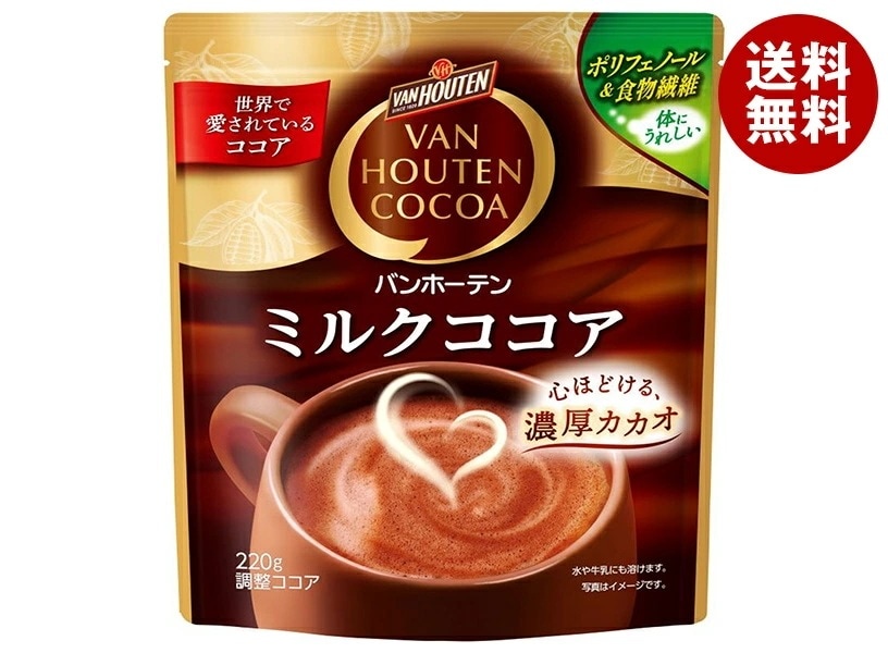片岡物産 バンホーテン ミルクココア 220g＊12個入＊(2ケース)