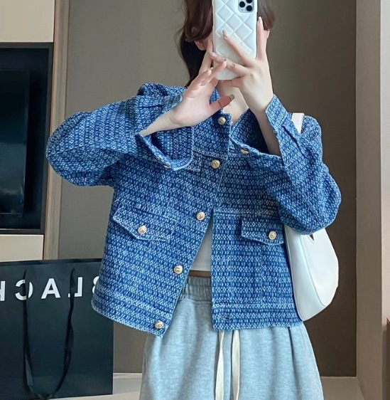 レディース トップス ジャケット アウター 上着 デニム 前開き ショート 長袖 Iライン ポケット 大人可愛い きれいめ シンプル カジュアル 上品 おしゃれ かっこいい レトロ こなれ感