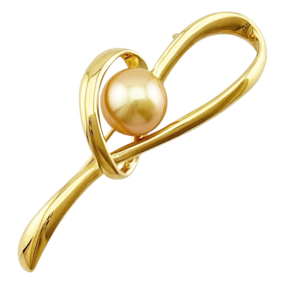 タサキ ブローチ 18金 K18イエローゴールド パール TASAKI 中古 美品