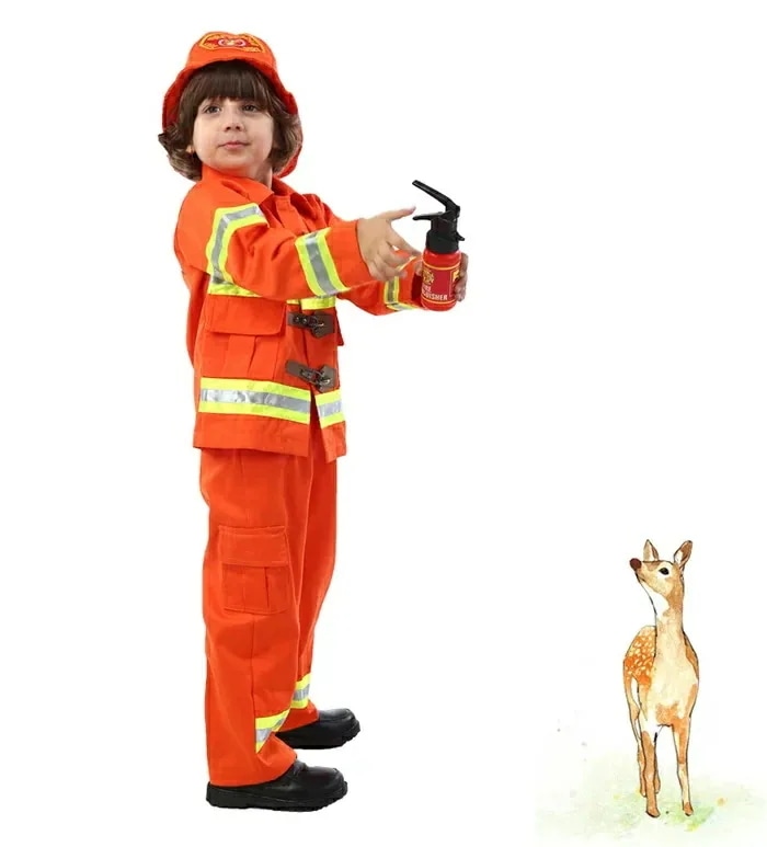 ハロウィン 衣装 コスプレ衣装 子供用 コスム 消防士 救急隊員 仮装 ステージ衣装 学園祭 文化祭 仮装 変装 イベント お祭り 演出服 演劇　小道具 Halloween cosplay 大人