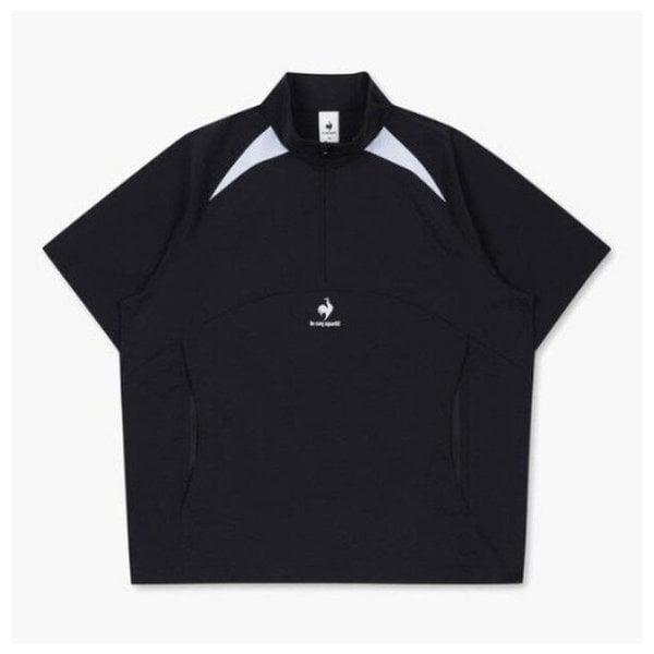 半袖Tシャツ TQT QP313FJK71-BLK フットボール 半袖 ハーフジップアップ アノラック / BLACK