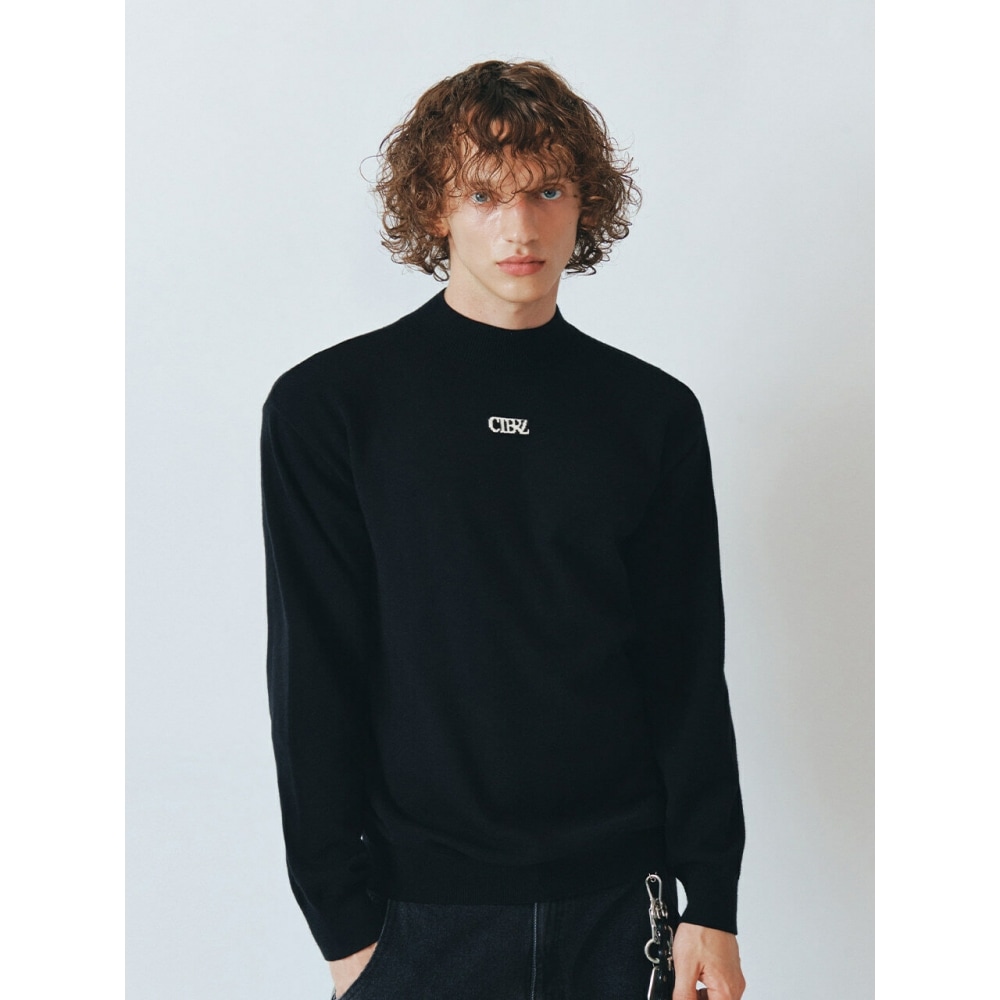 CITYBREEZE for MEN CTBRZ エッセンシャルモックネックニット BLACK