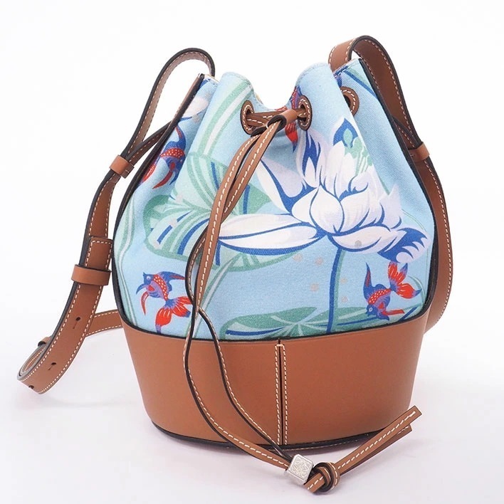【美品】ロエベ ウラズ イビザコラボ バルーンバッグ ウォーターリリー レディース 【ショルダーバッグ】