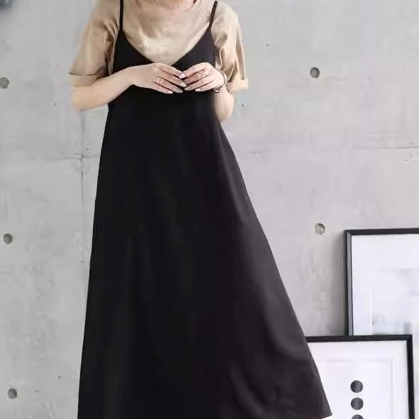 ワンピース ミモレ丈ワンピース シジャンパースカート Vネック バックリボン ミモレ丈 フレア かわいい 大人可愛い きれいめ シンプル 上品 おしゃれ カジュアル こなれ感 個性的 主役級 存在感