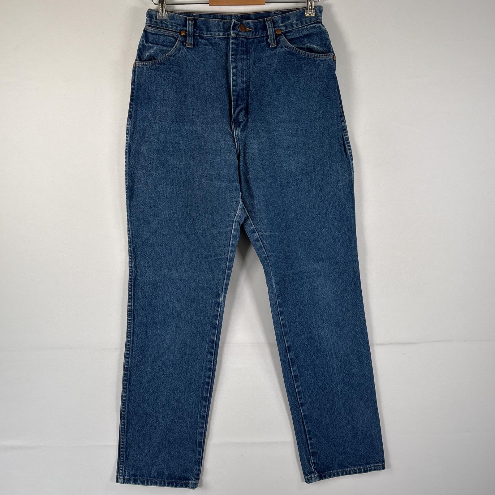 古着 80s～90s/80年代～90年代 USA製 デニムパンツ ブルーデニム ジーンズ ジーパン ストレート w14 L32 ブルー レディース