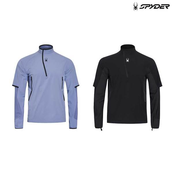 [] 男性ランニングハイブリッドハーフジップTシャツ SPHPCNRL232M