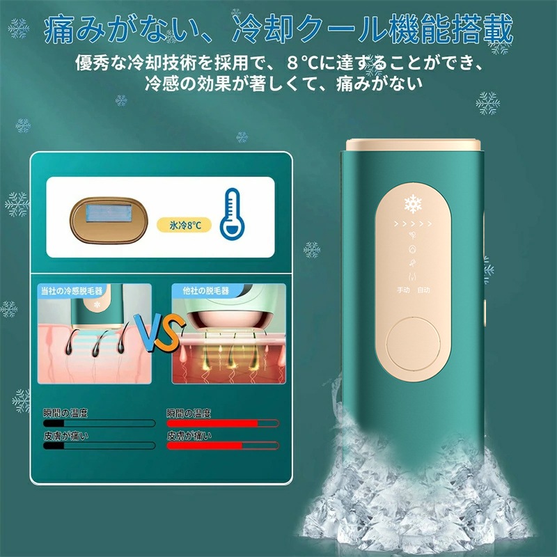【最新品】痛くない冷感脱毛器VIO対応 男女兼用 脱毛器 家庭用脱毛器 IPL 光美容器 永久脱毛 無期限照射回数 クール機能 ひんやり美肌機能IPL脱毛 家庭用 全身脱毛 5段階レベル PSE認定