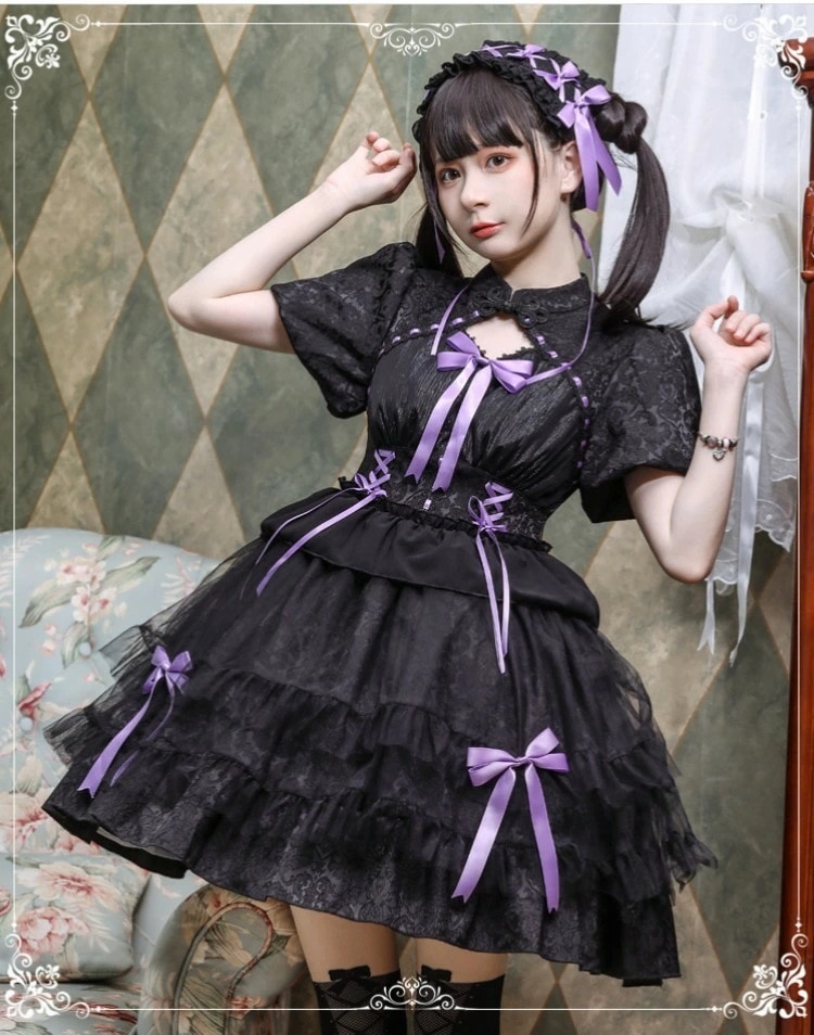 【SNS大人気】Lolita系　ロリータ　ワンピース　ロリータドレス ワンピース コスプレ メイド服 コスチューム 衣装 Lolita 文化祭 学園祭 変装 レディース ゴスロリ ハロウイン ドレス
