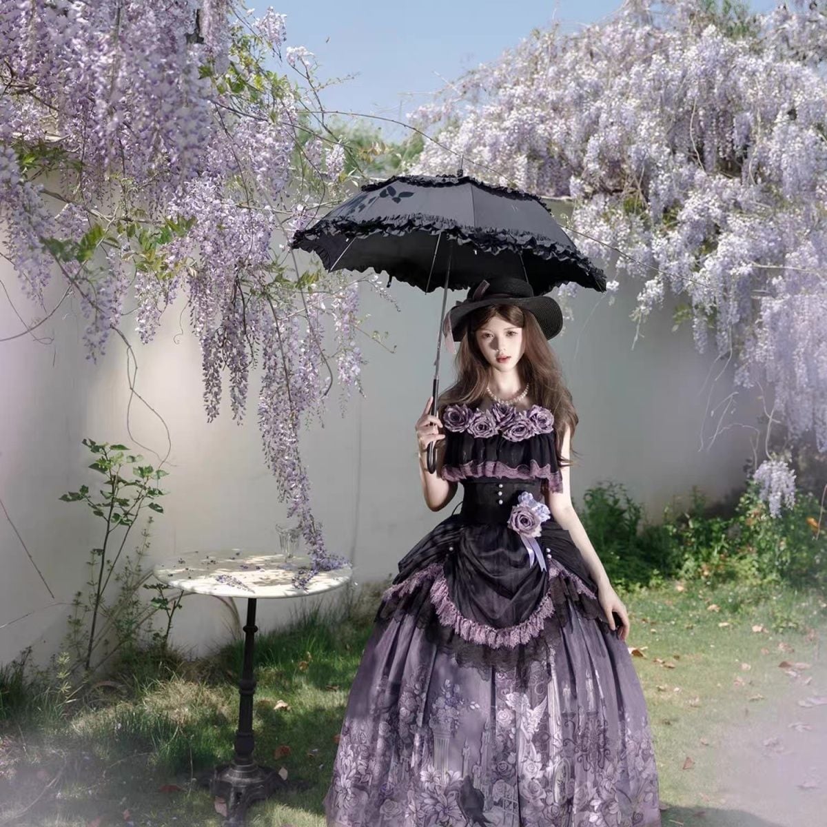 奈々ちゃん実体店エンジェルガーデンLolitaエレガントスプリットサスペンダーハーフスカート未知星オリジナル