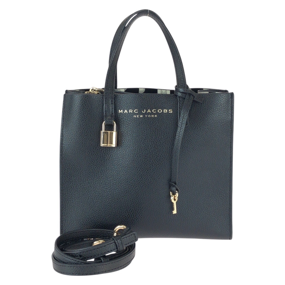 美品 ザ.グラインド 2way ブラック 黒 ゴールド金具 レザー M0015685 ショルダーバッグ トートバッグ レディース 600740