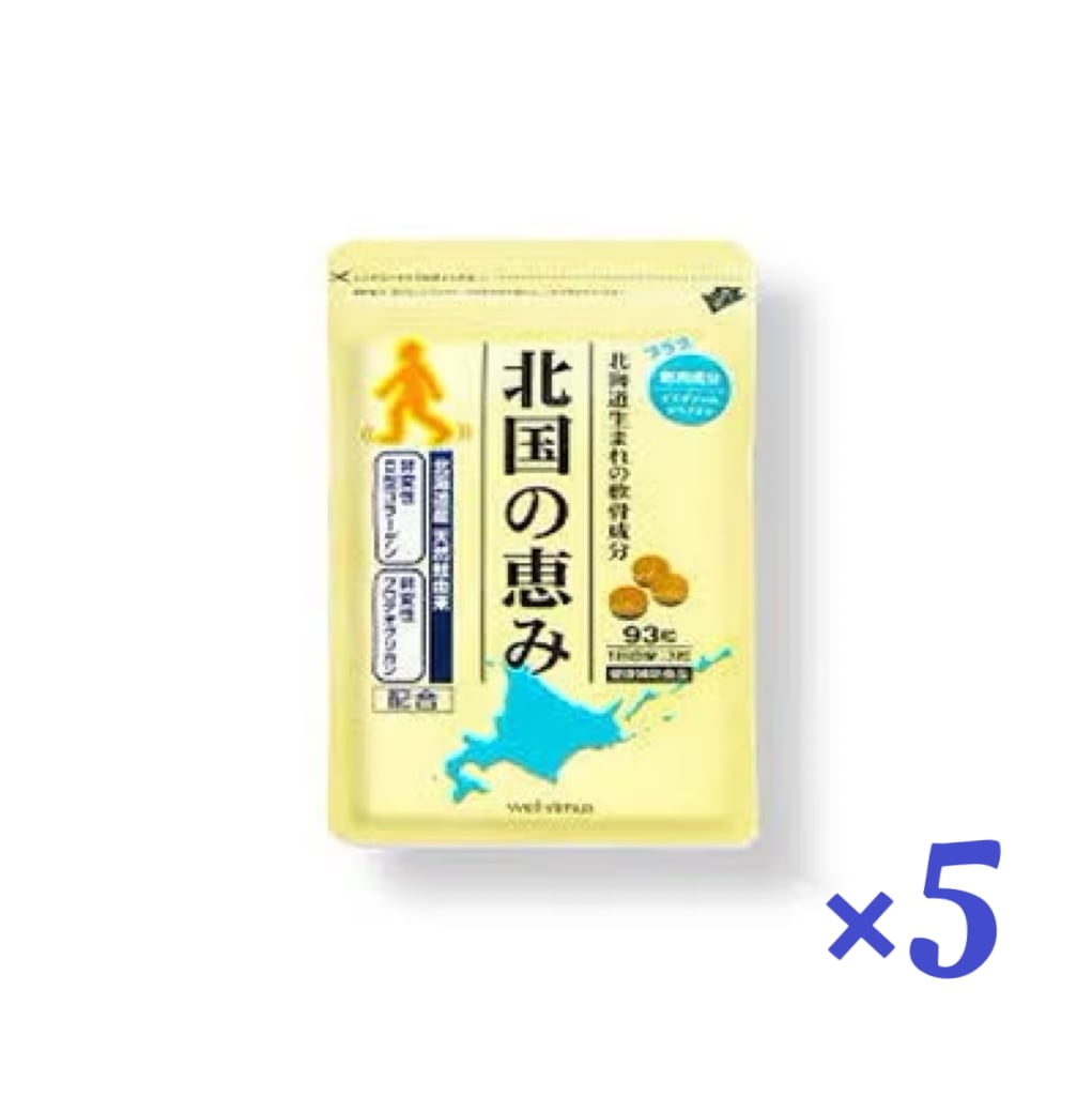 ウェルヴィーナス 北国の恵み 93粒 5個セット グルコサミン