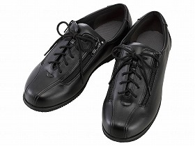 徳武産業 あゆみシューズ 介護靴 外出用 コンフォートIII 5E 黒 両足4Lサイズ 7039