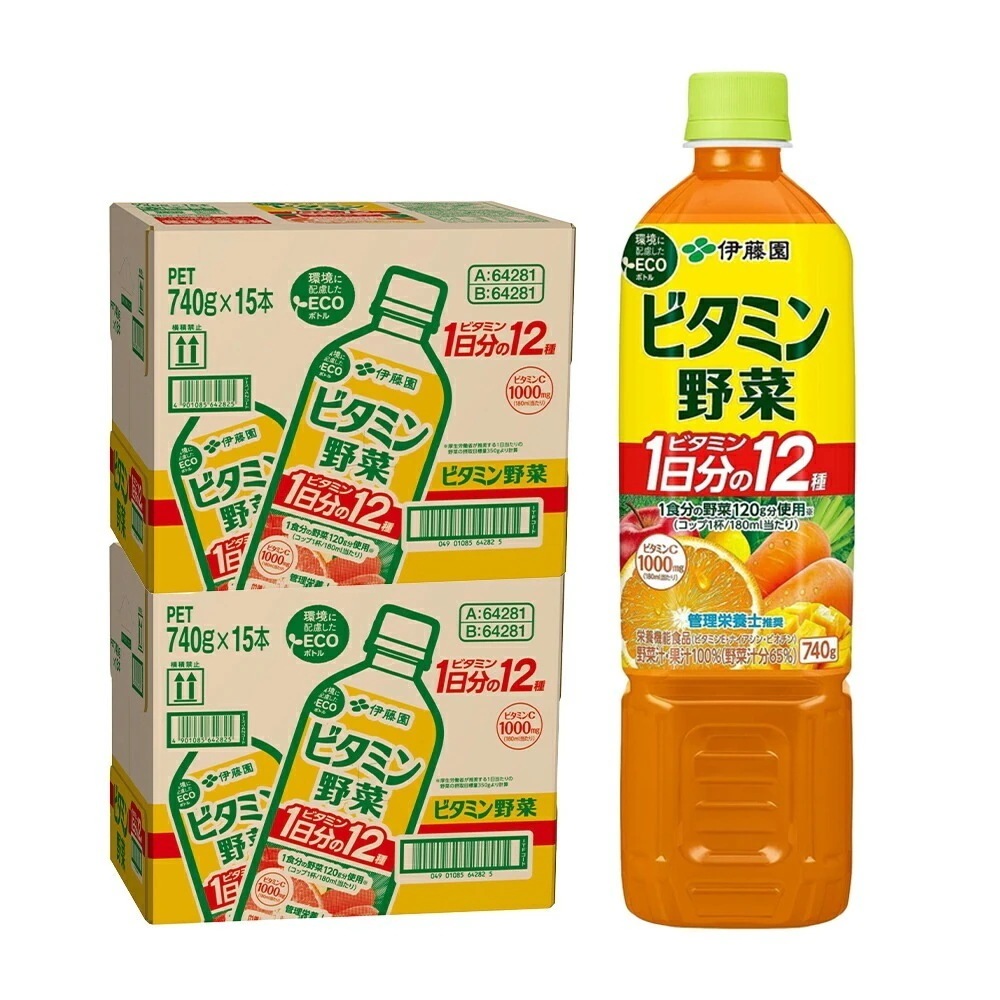 伊藤園 エコボトル ビタミン野菜 740g30本