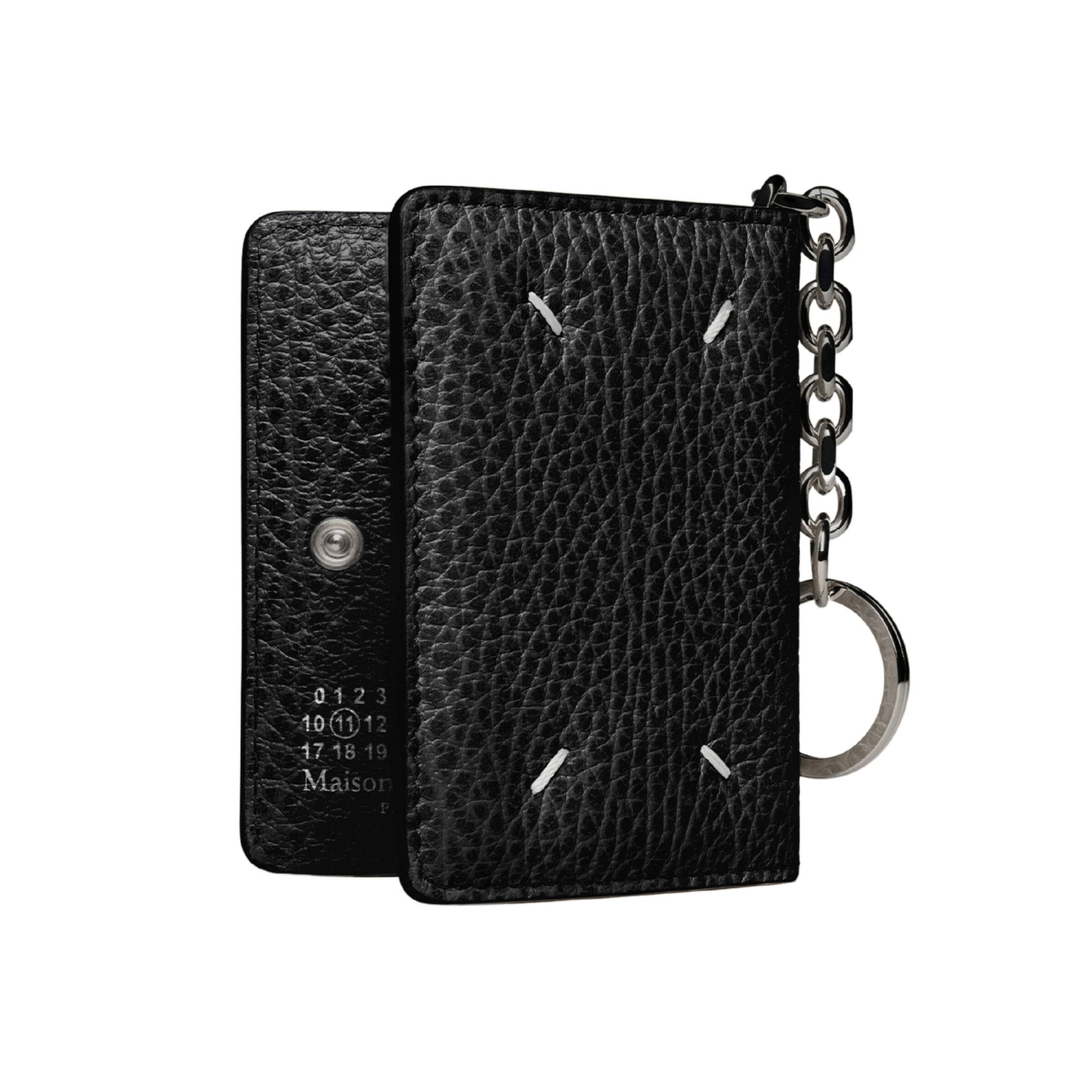 正規品 4ステッチ キーリング カードケース S56UI0128P4455T8013 ステッチ入り 韓国ファッション 二つ折り カード入れ ミニ財布