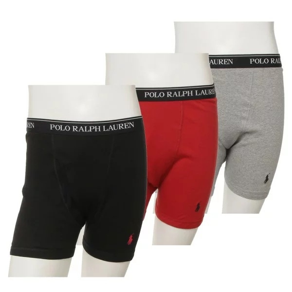 インナー パンツ 下着 3枚セット ボクサーパンツ ブリーフ BOXER BRIEFS NCBBP3 RHD HEATHER RED BLACK グレー ブラック メンズ