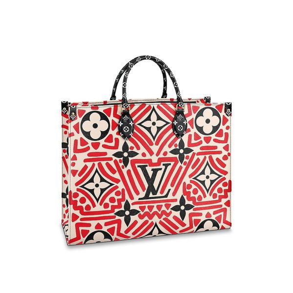 ルイヴィトン LOUIS VUITTON バッグ バック トートバッグ クレーム ルージュ モノグラム ブラック レッド ジャイアント レザー ゴールド