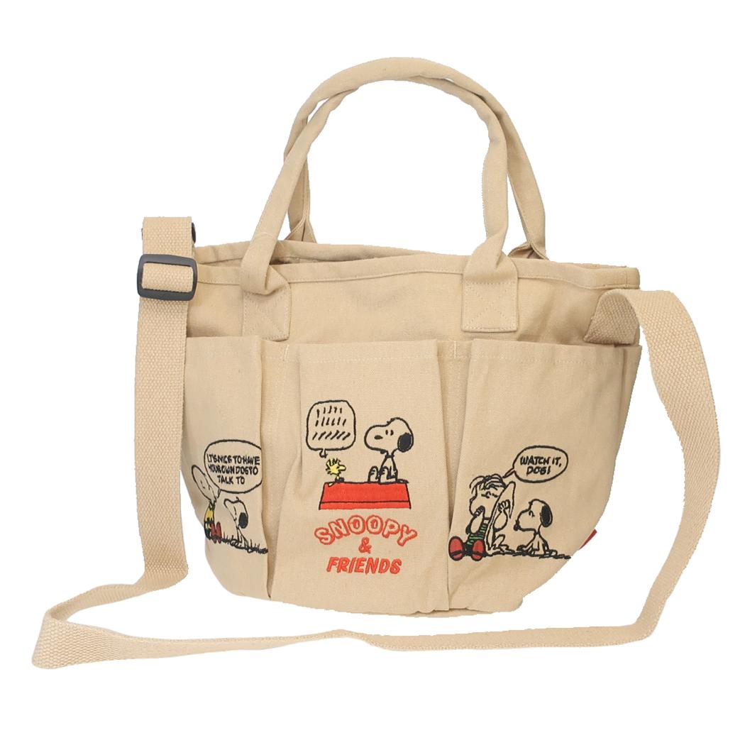 スヌーピー IP.デリ.ポケッツ.Peanuts－0C DELIミニバッグ Beige