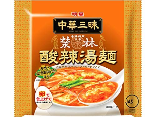 明星 中華三昧 榮林 酸辣湯麺 103g ×24個