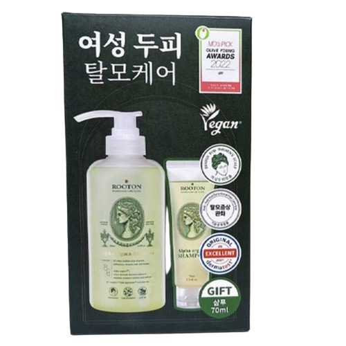 [贈呈企画]女性用 アルファエルゲン 脱毛シャンプー, 500ml+70ml 韓国シャンプー スカルプケア 薄毛改善 抜け毛対策 ボリュームアップ