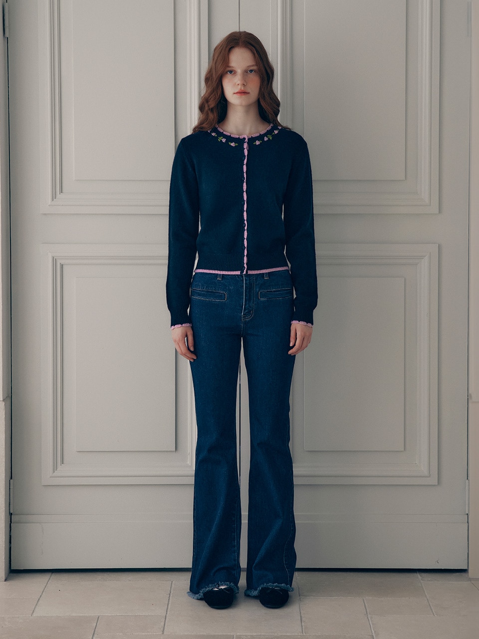 ROLA BOOTS CUT DENIM BLUE