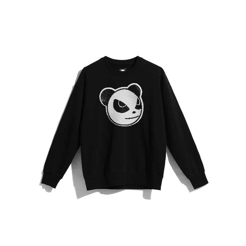 SALE 男女兼用 スパンコール クルーネック スウェット トレーナー