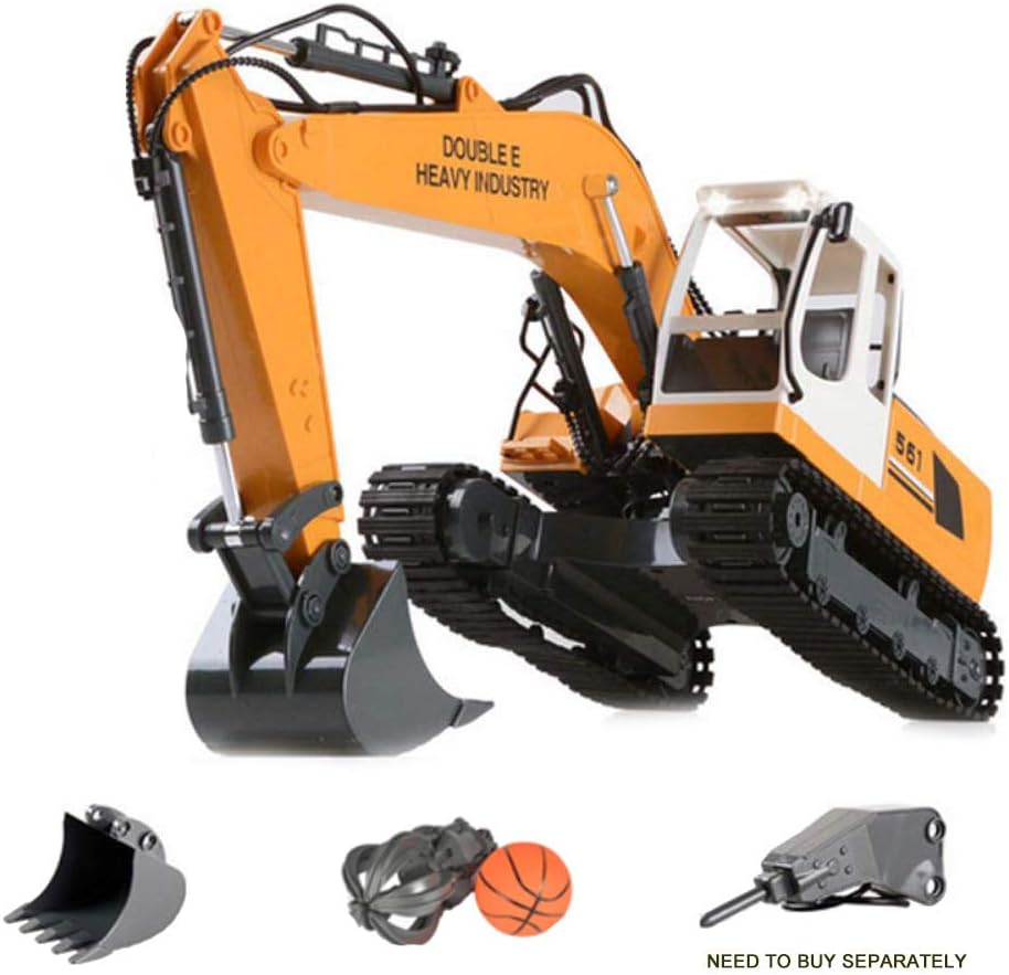 RCカー2.4G 1/12 3 in 1建設トラクター合金ショベルモデル玩具RC趣味とおもちゃ，デュアルバッテリー