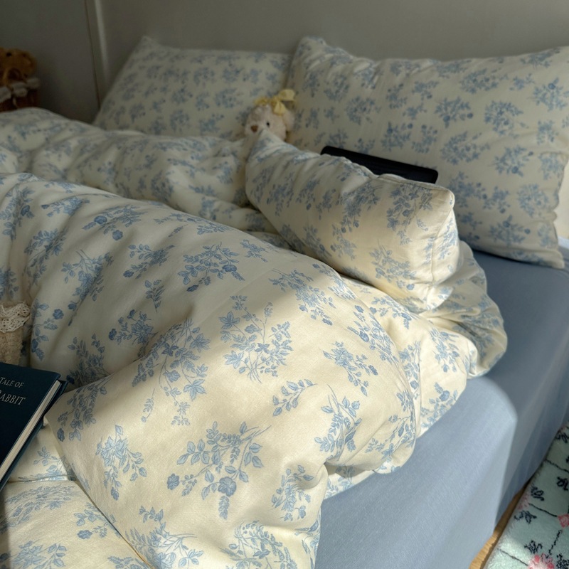 クラスa母親と赤ちゃんグレードフルコットンダブルレイヤー糸4ピースセットピュアコットンシートキルトカバー学生寮3ピースセットベッド 2222222 すべての綿エアロビック二重層糸/すべての綿レト 5,963円