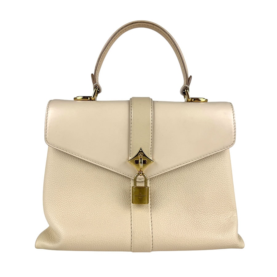 ルイ ヴィトン LOUIS VUITTON ハンドバッグ ショルダーバッグ ローズ デ ヴァンPM レザー ライトベージュ ゴールド レディース M53822 z7469