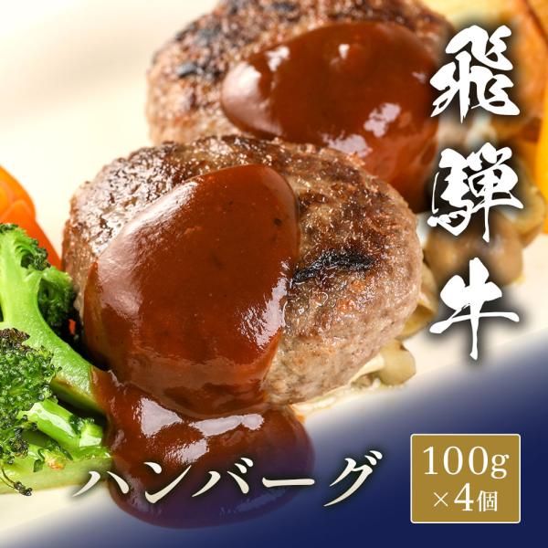 飛騨牛 牛100％ハンバーグ 100g x 4個 / ハンバーグ ギフト