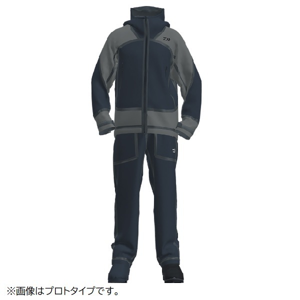 ダイワ レインウェア DR-2326 スプレーガードレインスーツ ブラックグレー 2XL