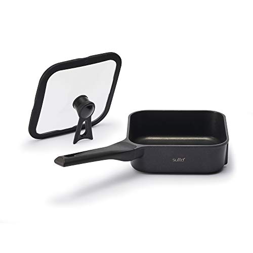 四角いフライパン sutto（スット） 18*6ｃｍ オール熱源対応 (ガス火・IH対応) ブラック