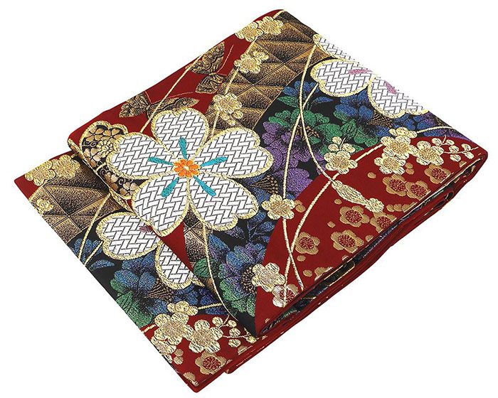 袋帯 正絹 蝶々梅桜模様 リサイクル 中古 フォーマル 礼装用 パーティー 着物 g0838 9,728円