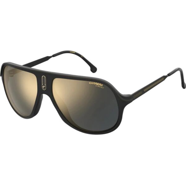 カレラNEW SAFARI 65N 003JO Black & Gold Sunglasses with Gold Mirrored Lenses