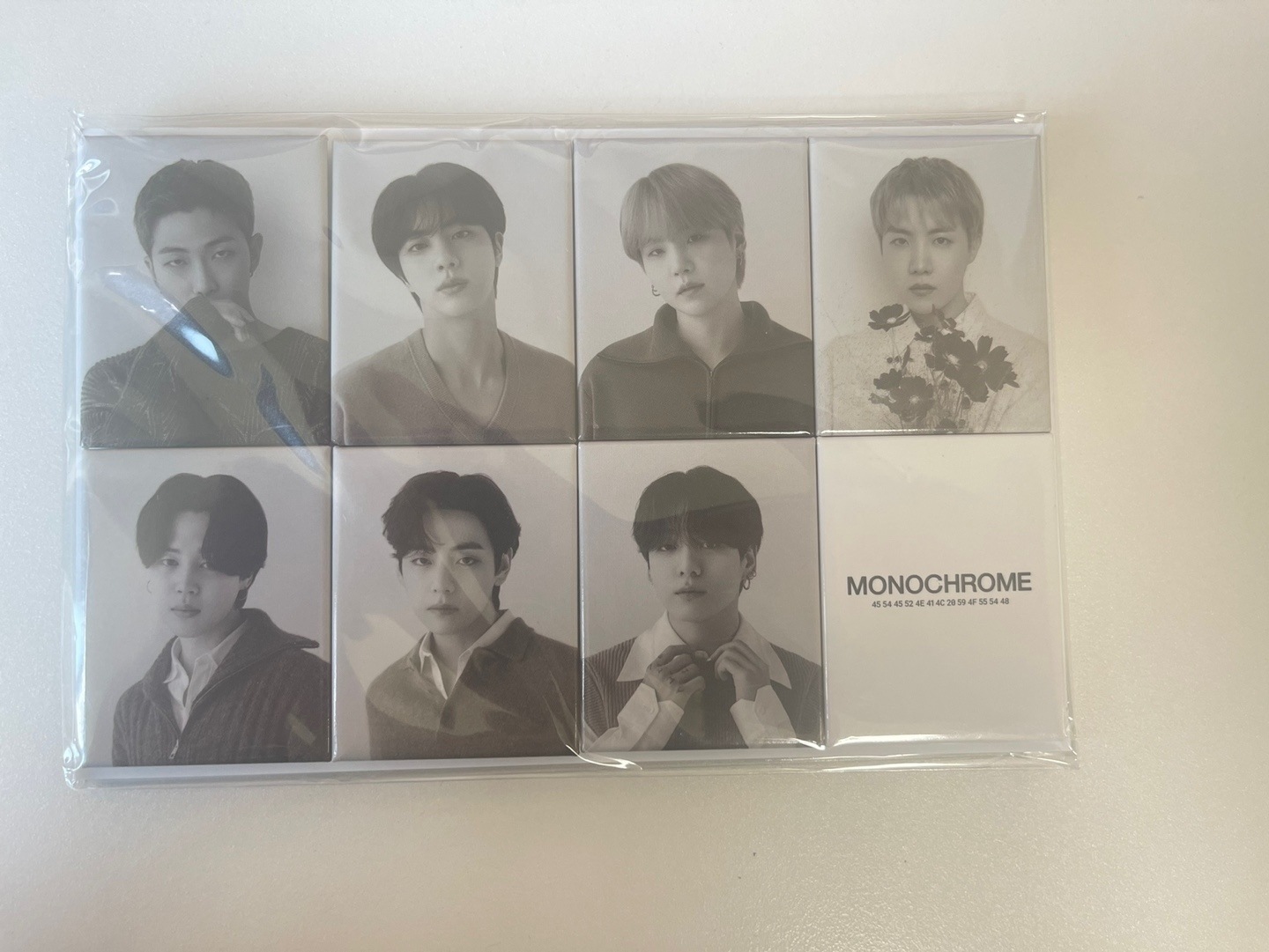 BTS POP-UP : MONOCHROME OFFICIAL MERCH Magnet Set