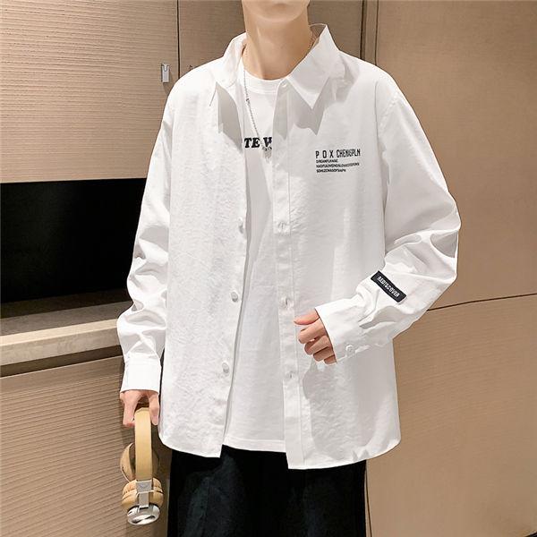 限定カラー長袖シャツ メンズ シャツ 紳士シャツ お兄系シャツ 前開き 立ち襟 野球シャツ ゴルフシャツ メンズファッション 20代 30代 40代 春秋 バレンタイン