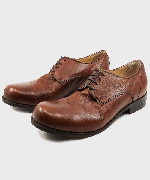 Mud Cowhide Derby Shoes Brown