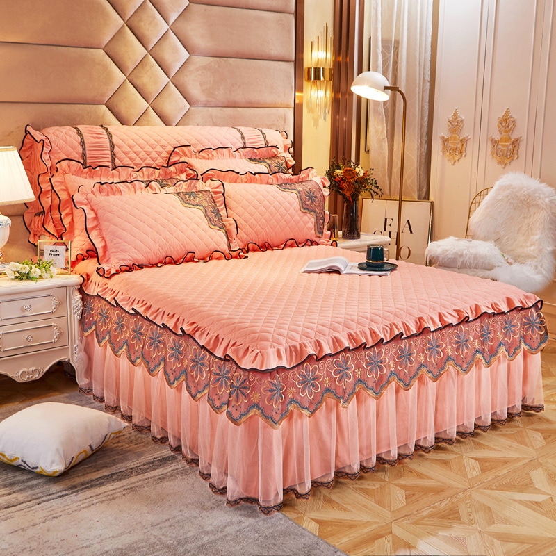 3点セット：120220CMベッドシーツ セット シングル かわいい シーツ寝具3点セット おしゃれセミダブル可愛い 韓国 プリンセス風 ピンク 甘い フリル付き 四節適用 レース肌触りいい