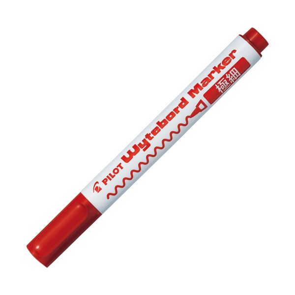 (まとめ)パイロット ボードマーカー 極細 ・小型レッド WBMA-10EFN-R 1セット(10本) (×10セット)