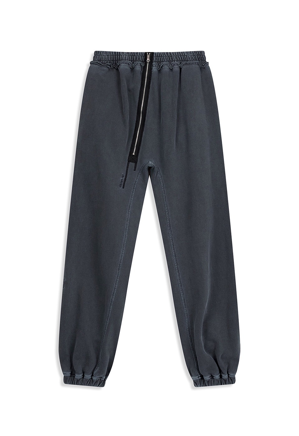 【OPEN Yy】 26SS CURVED ZIP SWEAT PANTS : MIDNIGHT BLUE