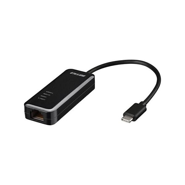 BUFFALO LANアダプター（USB Type-C） Giga & USB 3.2（Gen1）対応 ブラック LUA5-U3-CGTE-BK