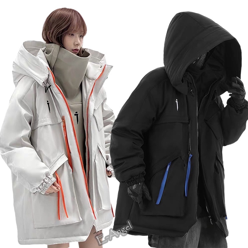 アウトドア アウター キルティングコート メンズ 中綿ジャケット レディース フード付き 冬 黒/ベージュ 男女兼用 カップル服 ゆったり かっこいい