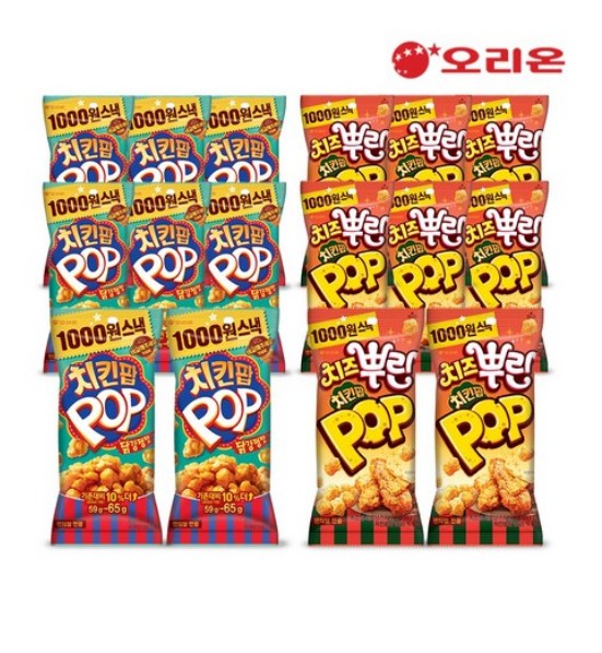 チキンポップ チーズかけたチキンポップ 65g x 8p + タッカンジョンの味 65g x 8p