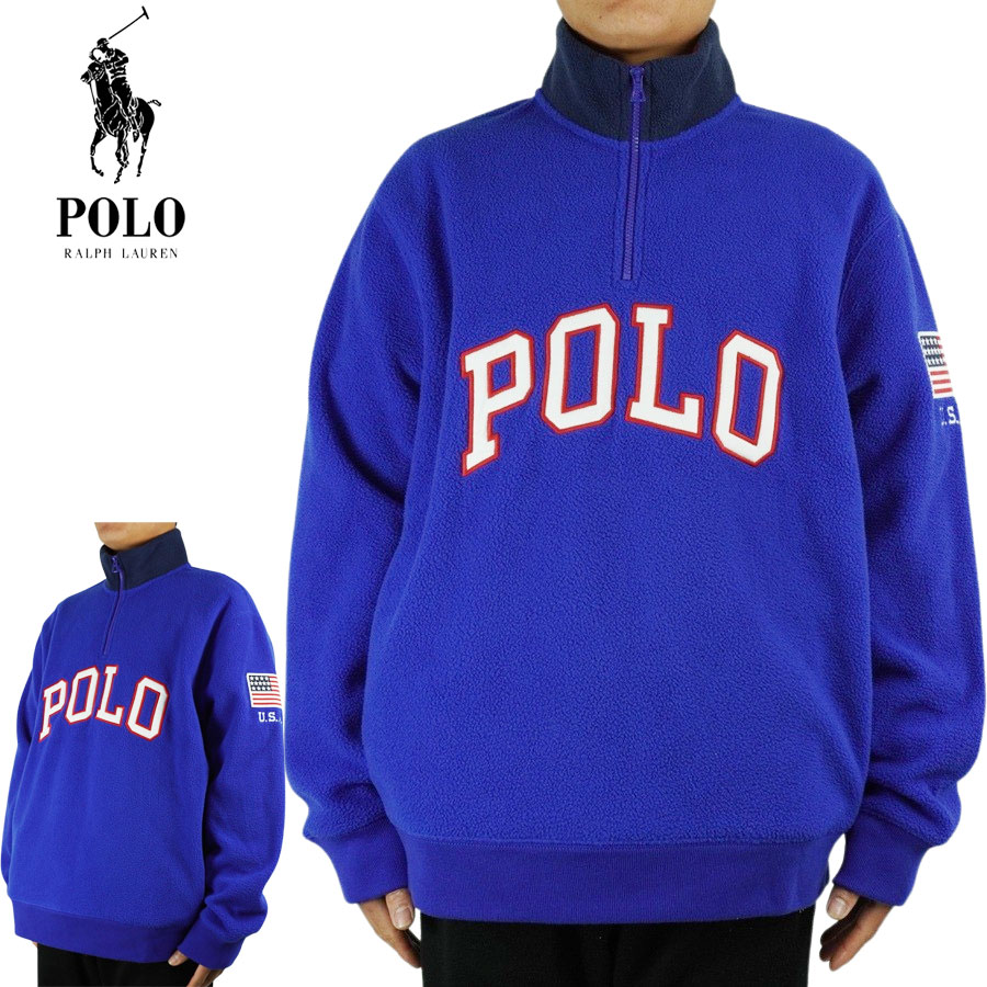 ラルフローレンPOLO RALPH LAUREN ポロラルフローレン プルオーバーMENS POLO LOGO FLEECE HALFZIP POメンズサイズ