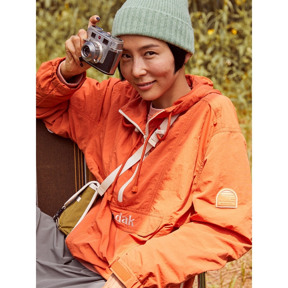 KODAK ApparelトリップフードアノラックジャケットウーマンORANGE