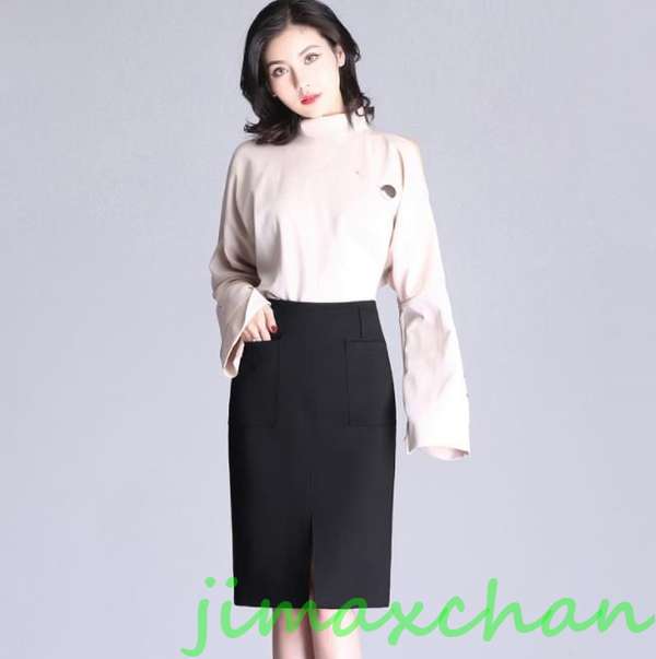 サマー　63CM/膝丈/レディース　無地　タイトスカート キシスカート　フレア　フォーマル　マーメイドラインスカート　ハイウエス　ペンシルス